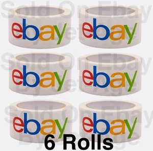 Offizielles eBay Markenlogo Verpackungsband 6 ROLLEN BOPP Versand Verpackung Karton - Bild 1 von 6