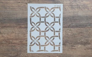 Schablone grafisches Muster Schlingen Wandtattoo  Malerei Stencil ST-1010679 - Bild 1 von 5