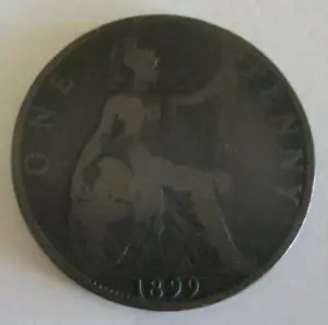 1899 - Gran Bretaña / Reino Unido - Moneda de un centavo - Reina Victoria - Circulada - Imagen 1 de 4
