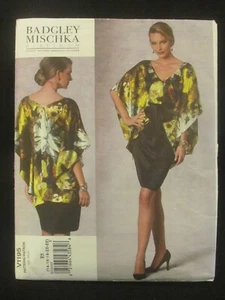 VOGUE PATTERN - 1195 LADIES DRESS TOP PLEATS DRAPE SLEEVES 14-22 PLUS USED - Picture 1 of 2