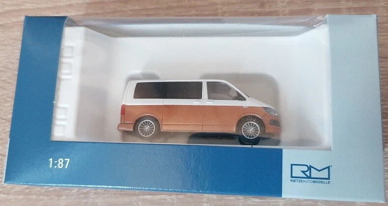 Rietze 11663 - 1/87 Volkswagen T6 Bus KR Candy Blanc / Cuivre Bronze - Neuf - Photo 1/1