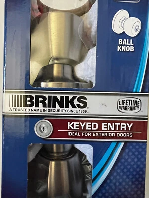 Manija de puerta de entrada con llave de alta seguridad BRINKS - puerta exterior - 2107-109 níquel satinado Foto 1 de 4