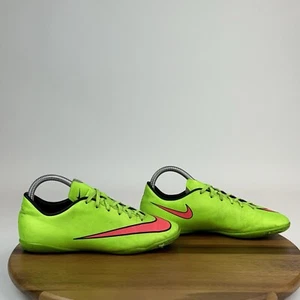 Big Kids Nike Mercurial Vapor V TF Neon Green Indoor Turf Soccer Cleats Size 6 Y - Picture 1 of 11