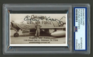 Eugene Gene Kranz Signed Business Card (PSA) NASA Flight Director Air Force - Picture 1 of 2