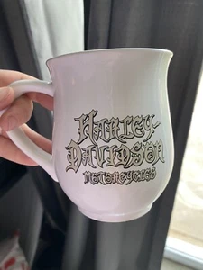 Harley Davidson Official White Fat Coffee Mug 4&1/2" X 4" - Picture 1 of 4
