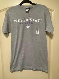 Weber State University Wildcats T-shirt Women’s NWT Gray MV Sport Shirt - Picture 1 of 2