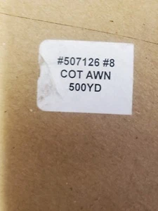 Braided 1/4 Inch Diameter White Rope #507126 #8 Cot AWN (500 YD.) - Picture 1 of 6