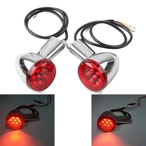 LED Blinker hinten für Harley Sportster XL 883 1200 1992-2022 Chrom + Rot - Bild 1 von 10