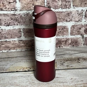 Owala Edelstahl FreeSip Flaschen 24oz Holiday 2025 Weihnachtsstern Rot Metallic - Bild 1 von 12