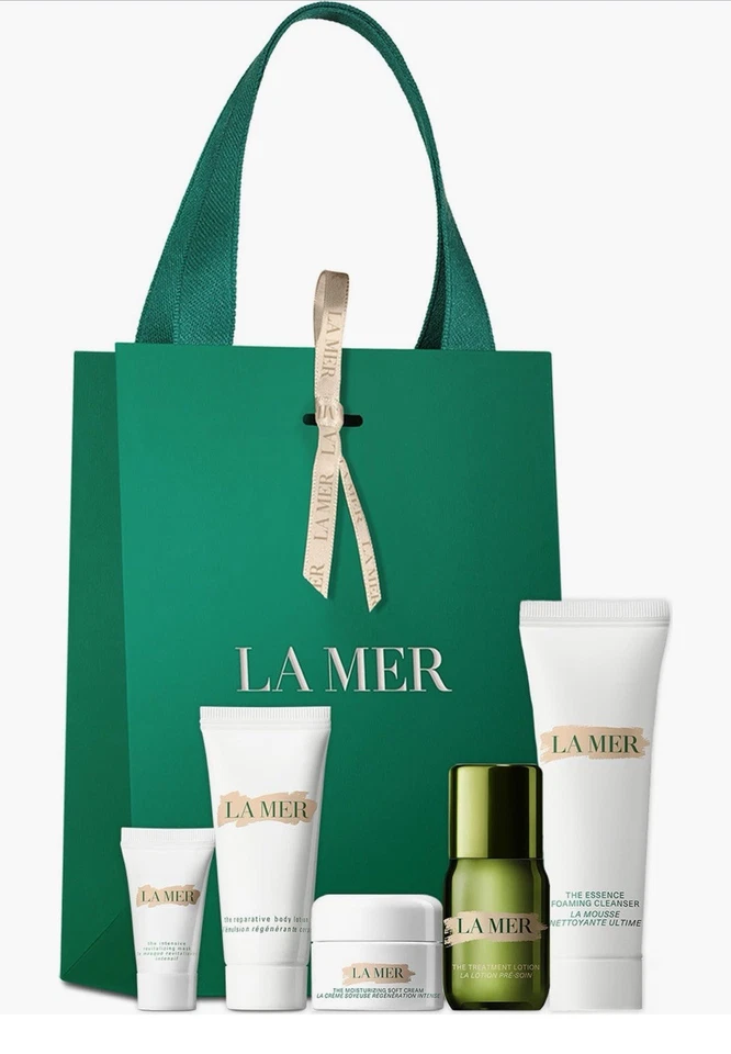 La Mer Set de Regalo Cuidado de la Piel Tratamiento Loción, Loción Corporal, Mascarilla, Crema + Limpiador Foto 1 de 1