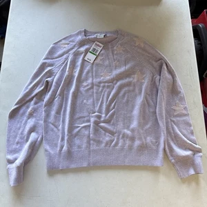 Neu mit Etikett neu Vineyard Vines Mädchenpullover lila Sterne Rundhalsausschnitt Größe L superweich! - Bild 1 von 21
