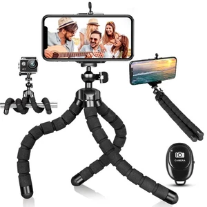 Phone Tripod, Flexible Mini Tripod for iPhone with Wireless Remote, Portable ... - Picture 1 of 7