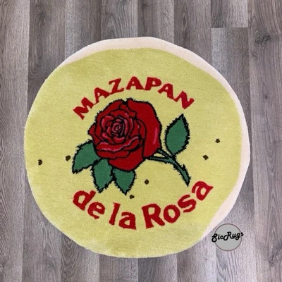 Mazapan De La Rosa 手工制作塔夫特地毯(2 英尺 x 2 英尺)家居装饰 — 第 1/2 张图片