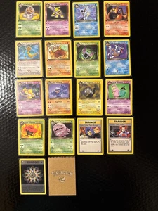 Complete Pokémon Team Rocket 1st Edition Rare Non-Holo 17 Card Set NM/M - Picture 1 of 19