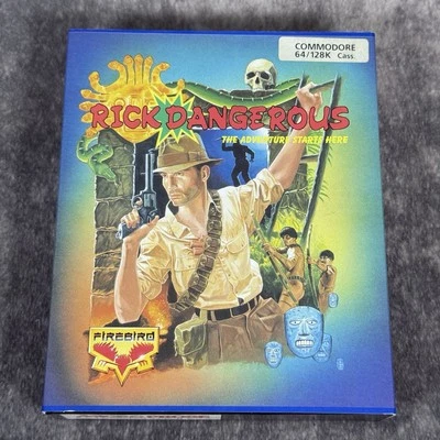 Rick Dangerous Commodore 64/128 Game - w/Manual Big Box Rare Platformer - Image 1 of 4