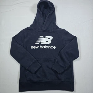Felpa con cappuccio New Balance ragazzo taglia S (8) blu navy tasca canguro - Foto 1 di 8