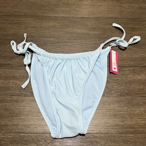 String Bikini hohes Bein Badeanzug U-Ausschnitt Taille Schwimmhose blau X-Large 12-14 Neu mit Etikett - Bild 1 von 7