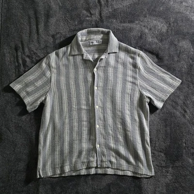 ZARA Mens Relaxed fit Open Work Jacquard Shirt Festival Beach Resort XL - Image 1 of 4