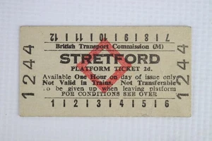 BR British Transport Commission (M) Platform Ticket Streetford Station - Picture 1 of 2