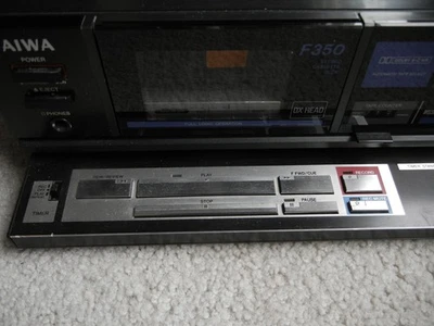 Aiwa F350 Vintage Stereo 2-Head Cassette Deck works! - Image 1 of 4