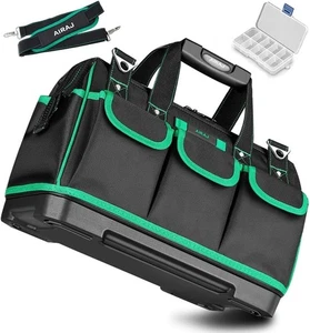 18-Inch Tool Bag Professional Tool Bag Waterproof Base 16 Pockets Shoulder Strap - Picture 1 of 6