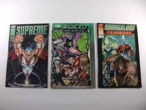 Lot of 3 Image Comics Supreme No. 1 WILDC.A.T.S. No. 1 YOUNGBLOOD Yearbook No. 1 - Picture 1 of 5