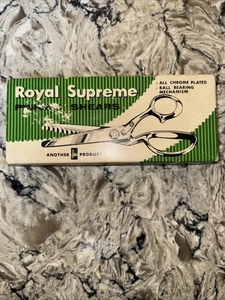 Tijeras rosadas vintage Royal Supreme Nasco 8" cromadas con caja original Japón - Imagen 1 de 11