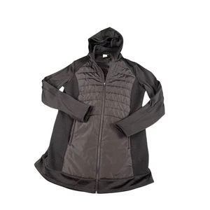 Tek Gear Herren grau gesteppte Hoodie Jacke Full Zip XL Mischgewebe * - Bild 1 von 9