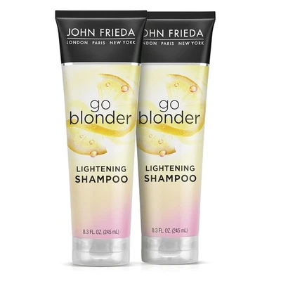 John Frieda Go Blonder Lightening Shampoo Cruelty Free Vegan,  8.3 oz 2 Pack - Image 1 of 4