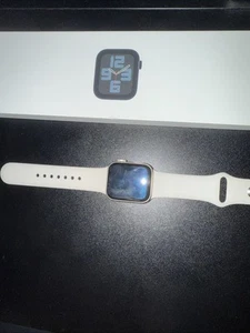 Apple Watch SE 44mm Gold Aluminum Case with Pink Sand Sport Band - Picture 1 of 4