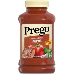 Salsa de pasta italiana Prego con sabor a carne, tarro de 45 oz 45 onzas (paquete de 1)  - Imagen 1 de 6