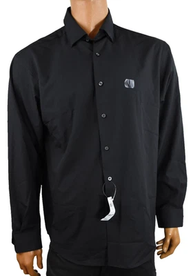 Alfani Mens Dress Shirt New M 15-15.5 34/35 Black Long Sleeve Solid Regular Fit - Image 1 of 4