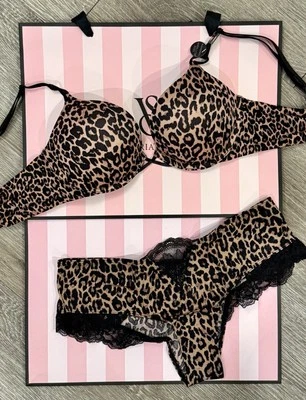 Conjunto de sutiã e atrevido Victoria's Secret muito sexy bombshell Add2 tamanhos de xícara 36B/L novo com etiquetas - Imagem 1 de 2