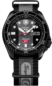 SEIKO MENS 5 SPORT HONDA SUPER CLUB WATCH SRPJ75K GREY/BLACK-WARRANTY-RRP499.00 - Picture 1 of 2