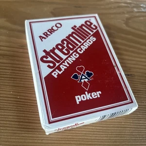 Tarjetas de poker vintage Arrco Red Streamline n.º 1 - Imagen 1 de 10