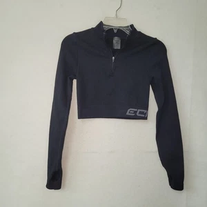 Echt Arise Pullover Womens Medium Long Sleeve Crop Top Thumbholes Gym Workout - Picture 1 of 9