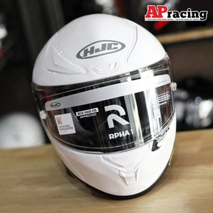 HJC Rpha1 PURE WHITE FIM Approved FULL FACE MOTORCYCLE HELMET - Picture 1 of 6