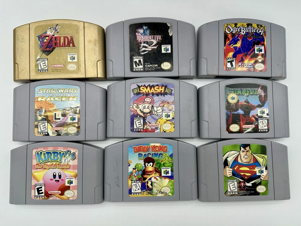 Videojuegos Nintendo 64 (9) Todos Probados, Zelda, Ogre Battle, Smash Brothers Foto 1 de 1