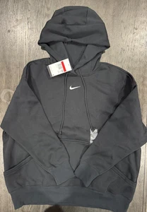 Neu Damen Nike Sportswear Phoenix Fleece Oversized Pullover Hoodie Schwarz Gr. L - Bild 1 von 3
