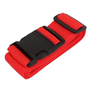 Red Adjustable Nylon Travelling Luggage Suitcase Strap Band Belt - Photo 1/7