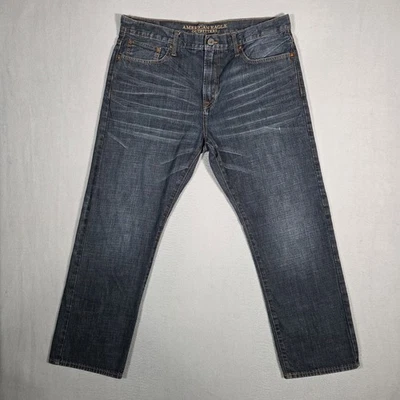 American Eagle Outfitters Jeans Mens 36x30 Blue Relaxed Straight Dark Wash Denim - Image 1 of 4
