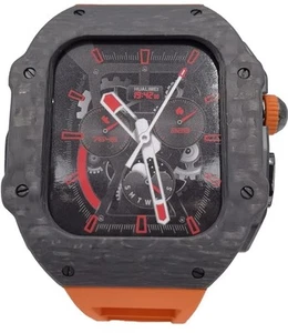 For Apple Watch Ultra2 49mm 98765 Stainless Steel Case Fluororubber Band - NIB - Picture 1 of 5