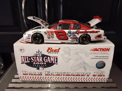 Coche 1/24 Action Dale Earnhardt Jr 2001 Daytona MLB All Star Game ventana transparente Foto 1 de 4