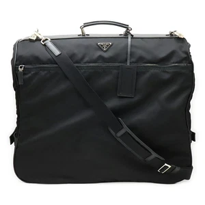 Prada 2way Travel Carry Garment Bag Suitcase Black Nylon 55x50cm pre-owned - Picture 1 of 9