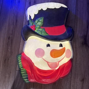 Holiday Time Blasform Wand Schneemann Gesicht 21" hoch beleuchtet Weihnachten Xmas #3 - Bild 1 von 18