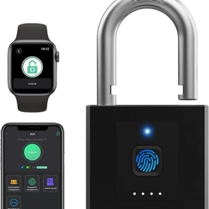 Smart Vorhängeschloss Schlüssellos Fingerabdruckschloss Bluetooth App Steuerung Wasserdicht Schwer - Bild 1 von 13