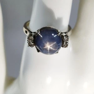 Jewelry Ring Star sapphire Platinum 4107855 - Picture 1 of 11