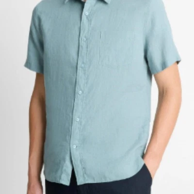 Vince Short Sleeve Linen Shirt Size M NWOT - Image 1 of 4
