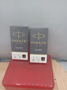  2 ricariche cartucce inchiostro nero Parker Quink per penne stilografiche confezione da 5 cadauna  - Foto 1 di 14