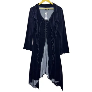 The Collection Royal Velvet Maxi Overdress Size L Lace Up Renaissance Goth Cloak - Picture 1 of 11